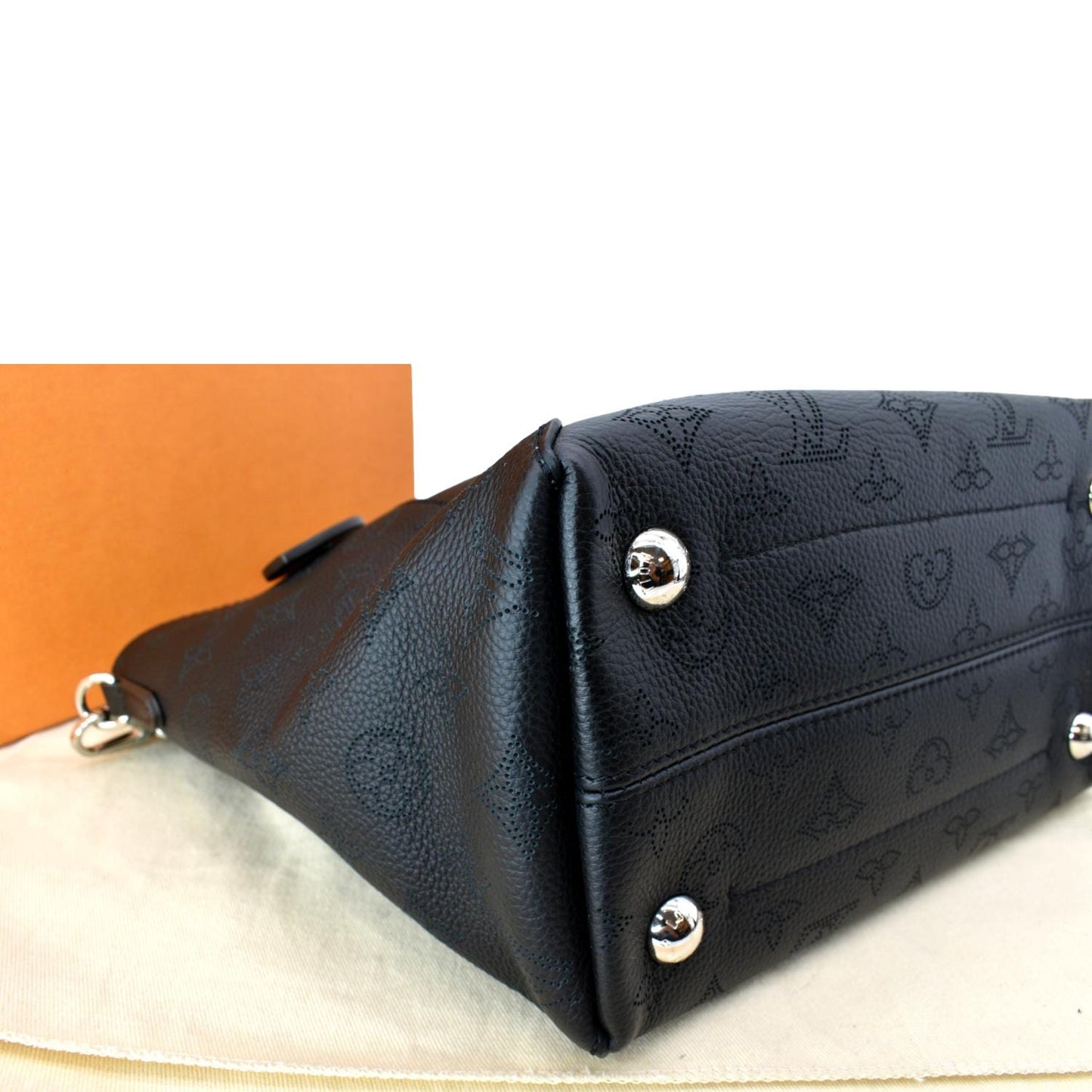 LOUIS VUITTON Hina PM Calf Leather Tote Shoulder Bag Black