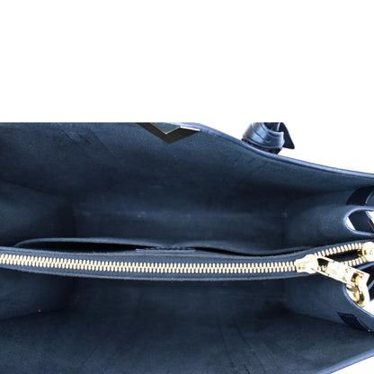 LOUIS VUITTON Very Tote MM Monogram Cuir Plume Shoulder Bag Noir Black