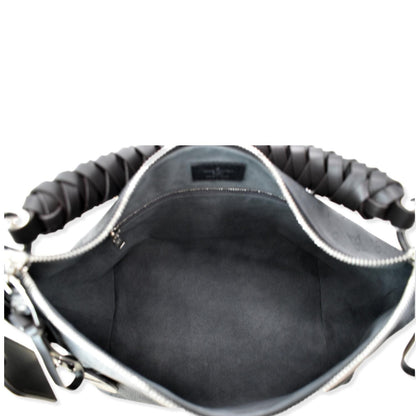 LOUIS VUITTON Beaubourg Mahina Leather Hobo Shoulder Bag Black