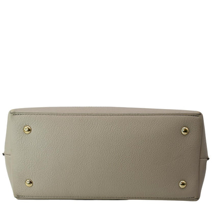 LOUIS VUITTON Lockme Ever MM Grained Calfskin Leather Shoulder Bag Beige
