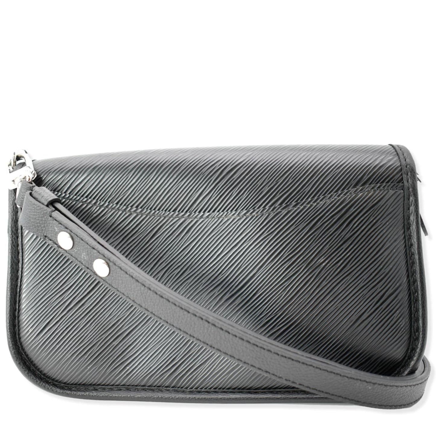 LOUIS VUITTON Buci Epi Grained Leather Shoulder Bag Black