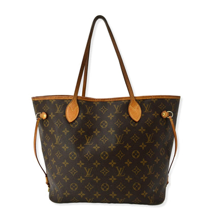 LOUIS VUITTON Neverfull MM Monogram Canvas Shoulder Bag Brown