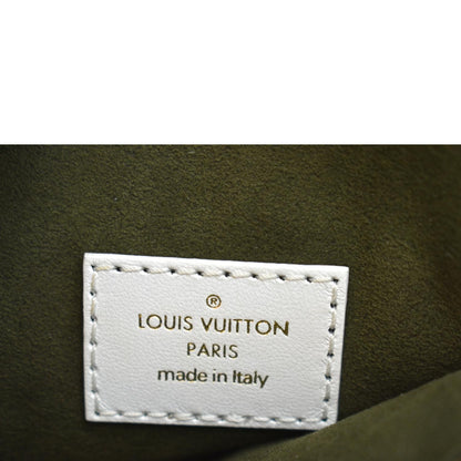LOUIS VUITTON Coussin BB Monogram Embossed Leather Shoulder Bag White
