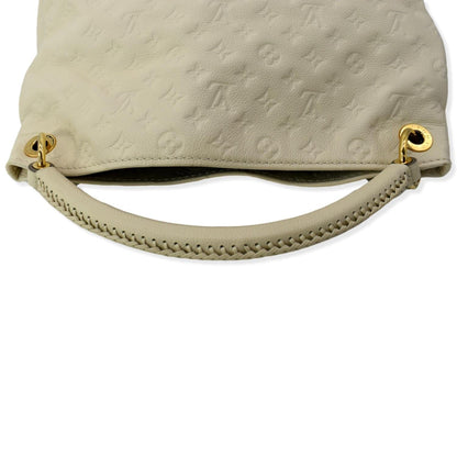 LOUIS VUITTON Artsy MM Empreinte Leather Shoulder Bag Cream