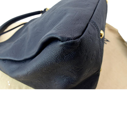 LOUIS VUITTON Artsy MM Empreinte Leather Shoulder Bag Navy Blue