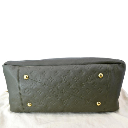 LOUIS VUITTON Artsy MM Empreinte Leather Shoulder Bag Green