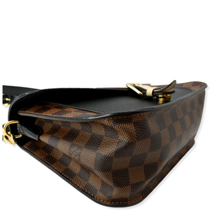 LOUIS VUITTON Beaumarchais Damier Ebene Shoulder Bag Brown