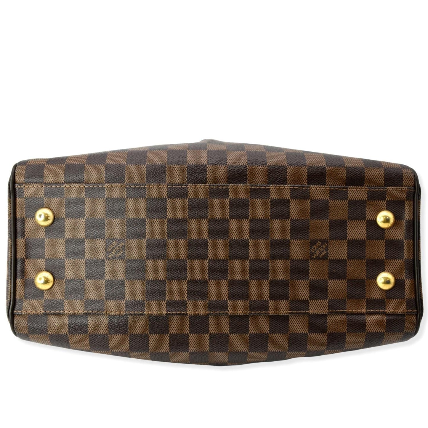 LOUIS VUITTON Trevi PM Damier Ebene Satchel Shoulder Bag Brown
