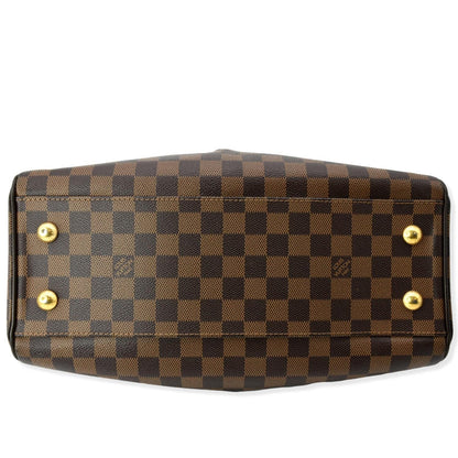 LOUIS VUITTON Trevi PM Damier Ebene Satchel Shoulder Bag Brown