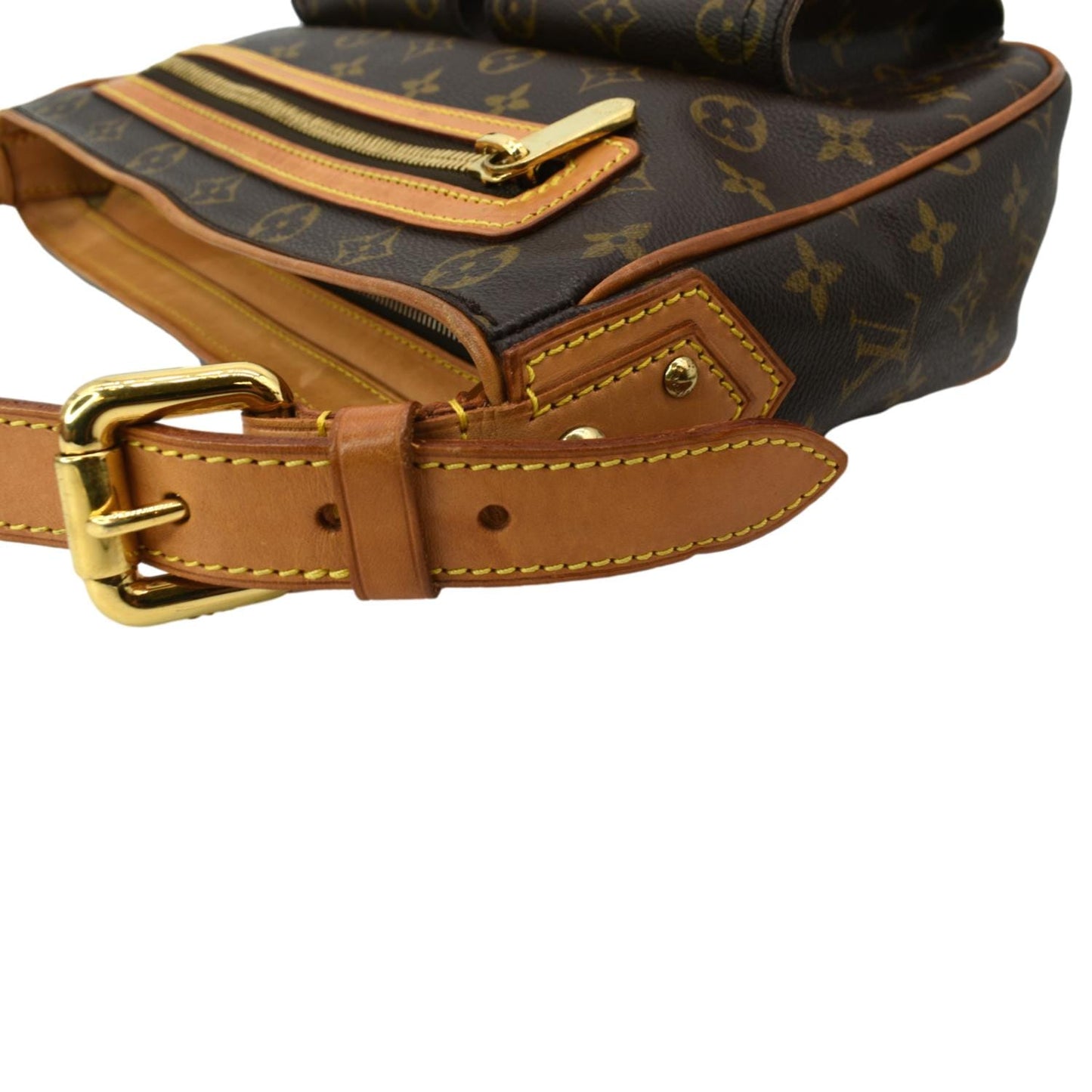 LOUIS VUITTON Hudson GM Monogram Canvas Shoulder Bag Brown