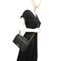 CHANEL Medium Boy Flap Leather Shoulder Bag Black