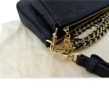 LOUIS VUITTON Multi Pochette Accessoires Monogram Empreinte Shoulder Bag Black
