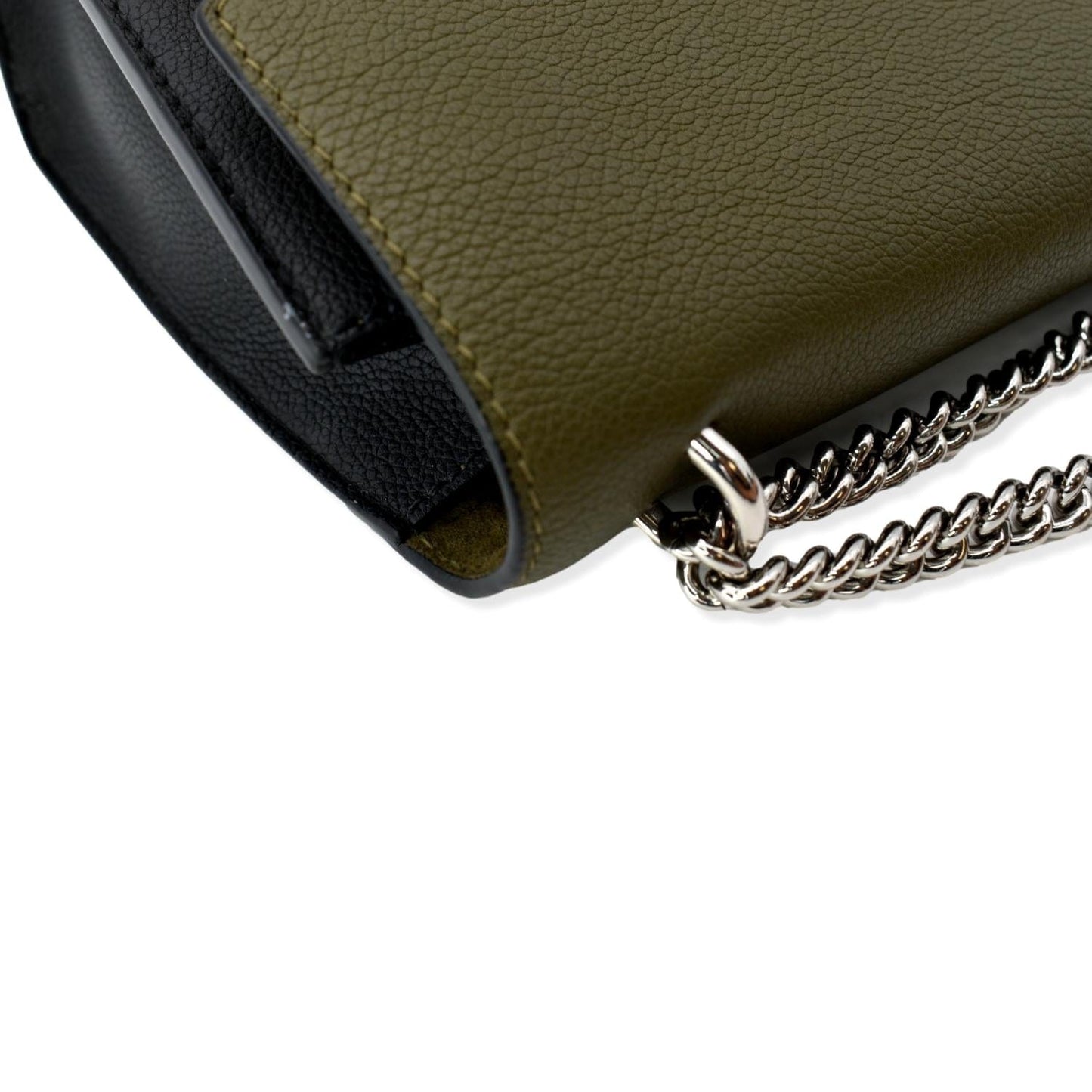 LOUIS VUITTON Mylockme Chain Calf Leather Chain Shoulder Bag Green