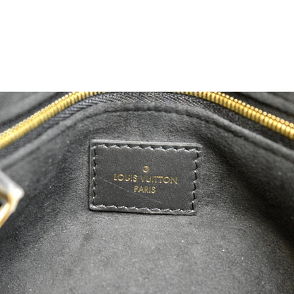LOUIS VUITTON Onthego PM Monogram Empreinte Tote Shoulder Bag Black