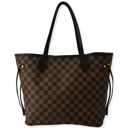 LOUIS VUITTON Neverfull MM Damier Ebene Shoulder Bag Brown