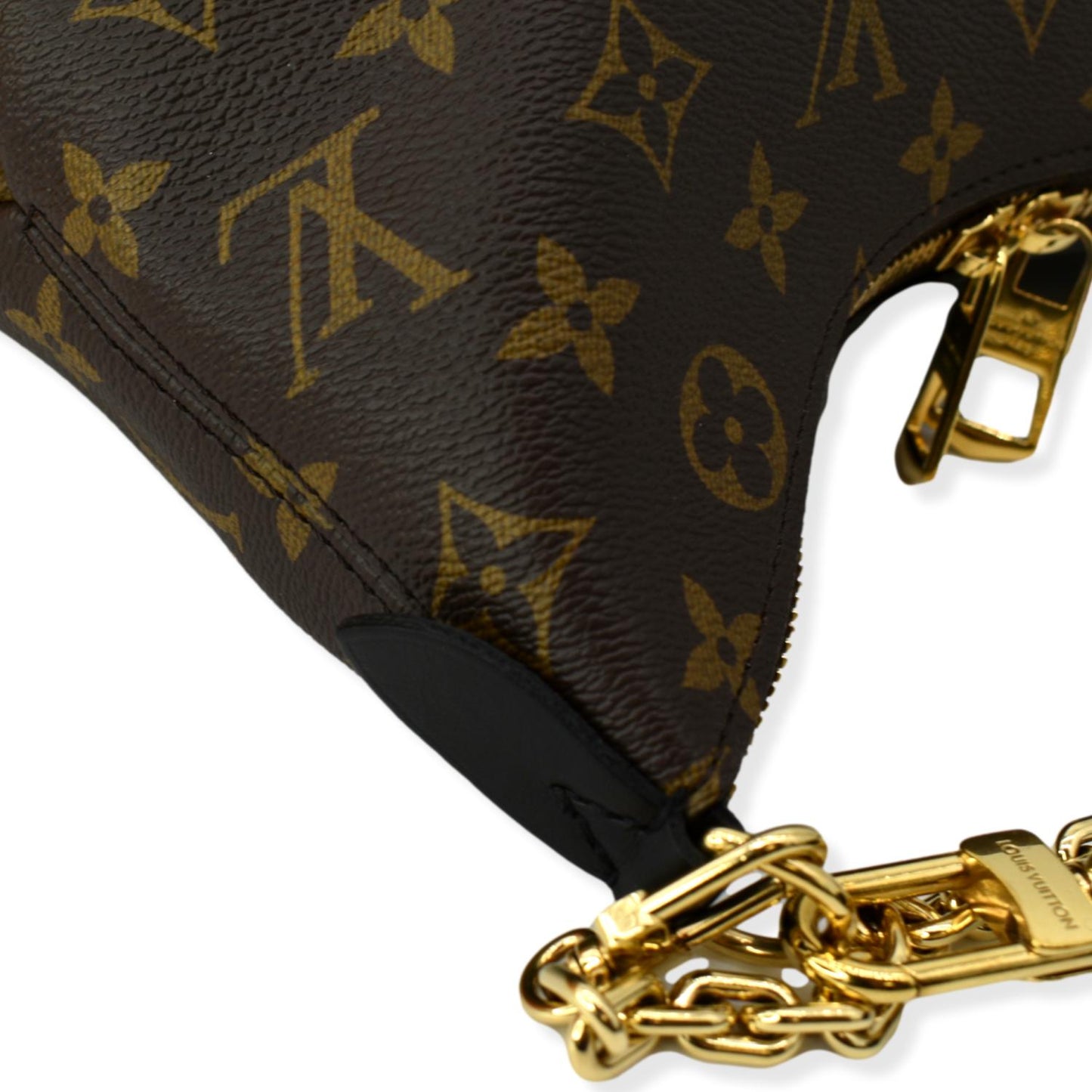 LOUIS VUITTON Boulogne NM Monogram Canvas Shoulder Bag Brown