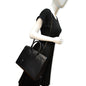 YVES SAINT LAURENT Sac de Jour Leather Shoulder Bag Black