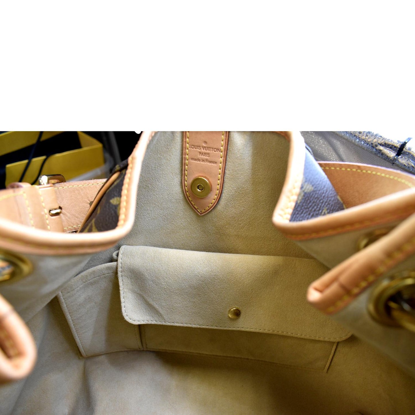 LOUIS VUITTON Galliera GM Monogram Canvas Shoulder Bag Brown