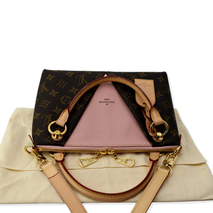 LOUIS VUITTON V Tote BB Monogram Canvas Shoulder Bag Rose Poudre