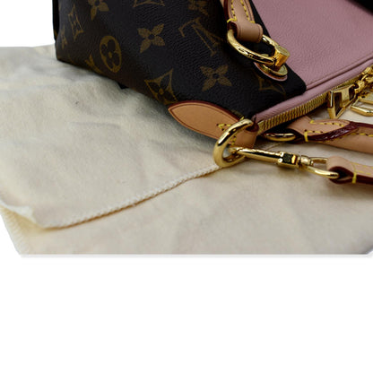 LOUIS VUITTON V Tote BB Monogram Canvas Shoulder Bag Rose Poudre