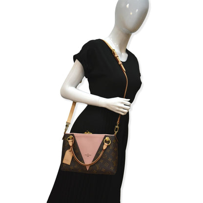 LOUIS VUITTON V Tote BB Monogram Canvas Shoulder Bag Rose Poudre