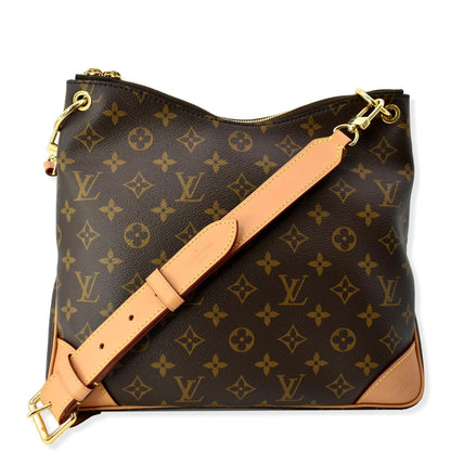 LOUIS VUITTON Odeon NM MM Monogram Canvas Shoulder Bag Brown