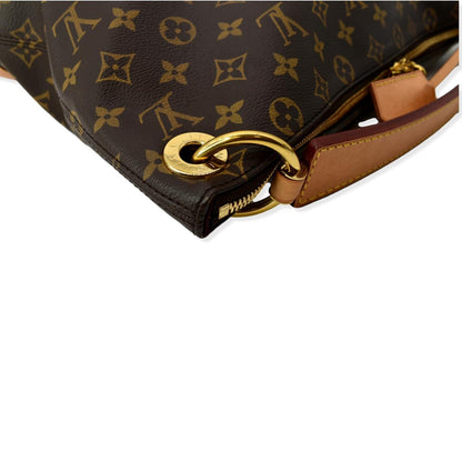LOUIS VUITTON Berri MM Monogram Canvas Shoulder Bag Brown