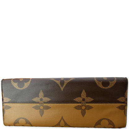 LOUIS VUITTON Onthego GM Giant Monogram Canvas Tote Shoulder Bag Brown