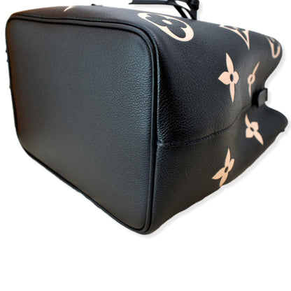 LOUIS VUITTON NeoNoe MM Bicolor Monogram Empreinte Shoulder Bag Black