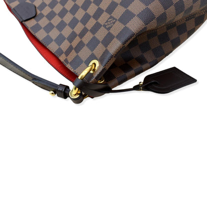 LOUIS VUITTON Graceful MM Damier Ebene Shoulder Bag Brown