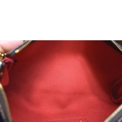 LOUIS VUITTON Eva Pochette Damier Ebene Clutch Crossbody Bag Brown
