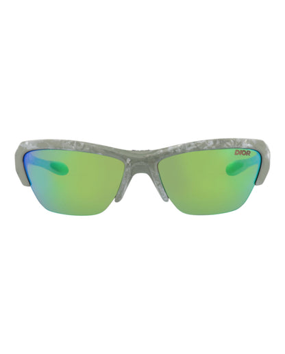 Dior Mens Shield/Wrap Green Green Green Fashion Designer Eyewear Green Green Green