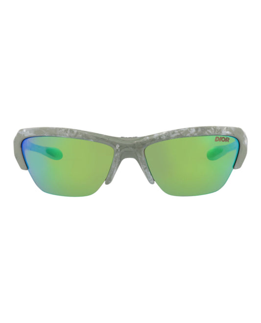 Dior Mens Shield/Wrap Green Green Green Fashion Designer Eyewear Green Green Green