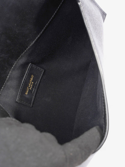 Saint Laurent Uptown Clutch Black Grained Leather