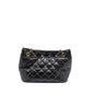 Chanel quilted shoulder shopping tote bag caviar black