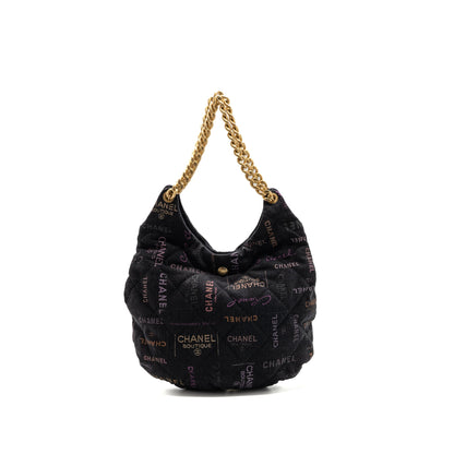 Chanel Denim Graffiti Shoulder bag black  (microchip)