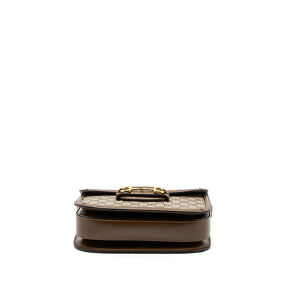 Gucci Horsebit 1955 Shoulder Bag GG Supreme Canvas/ Leather Brown