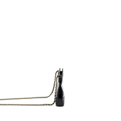 Chanel 24c mini 31 clutch with chain shiny calfskin black L (microchip)