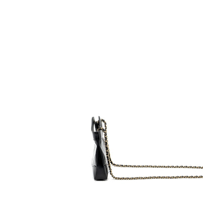 Chanel 24c mini 31 clutch with chain shiny calfskin black L (microchip)