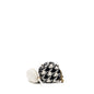 Chanel 19 round clutch  with chain with coin purse tweed / lambskin black/ white