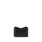 Chanel fold flap vanity clutch with chain caviar black