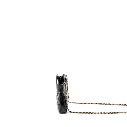 Chanel Mini 31 Clutch with Chain Shiny Lambskin Black L (Microchip)