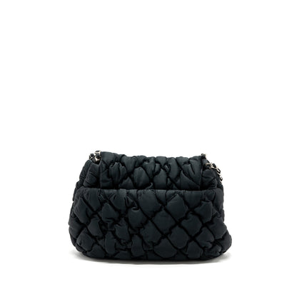 Chanel quilted flap shoulder bag nylon black