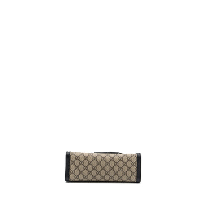 Gucci small GG padlock shoulder bag GG supreme canvas black