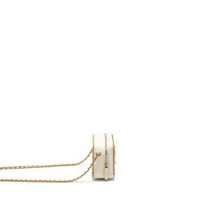 Chanel Mini Vanity Clutch with Chain Lambskin White