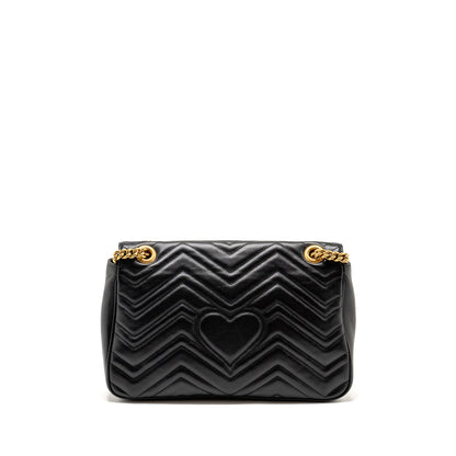 Gucci Medium GG Marmont Shoulder Bag Calfskin Black