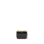 Chanel 21A Gold Crush Mini Flap Clutch with Adjustable Chain Calfskin Black