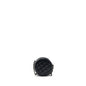 Chanel round sip clutch with chain caviar black