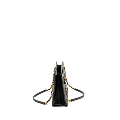 Chanel 23S Clutch Bag With Chain Calfskin Black Brush  (microchip)