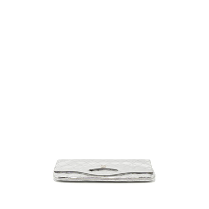 Chanel 31 Clutch Bag Goatskin Metallic Silver